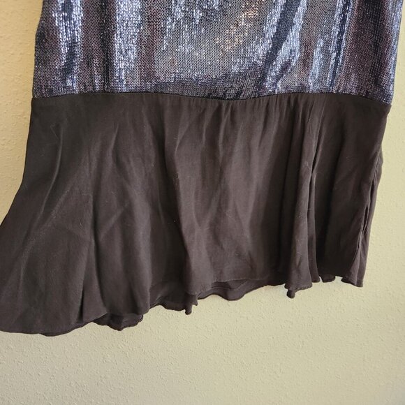 Sanctuary Sequin Studio Dress Gunmetal Size Medium - Picture 4 of 11